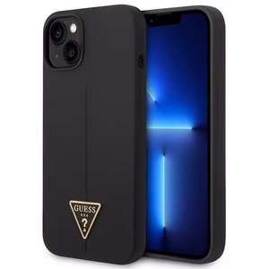 Guess GUHCP14MSLTGK iPhone 14 Plus 6.7 "melns/melns cietais apvalks Silicone Triangle