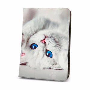 Universāls viedtālruņa apvalks Cute Kitty planšetdatoram 9-11''(L27 x W20 cm)