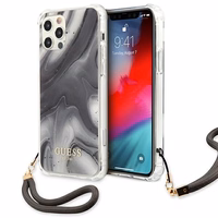 Guess GUHCP12LKSMAGR iPhone 12 Pro Max 6.7" pelēks/pelēks cietais apvalks Marble kolekcija
