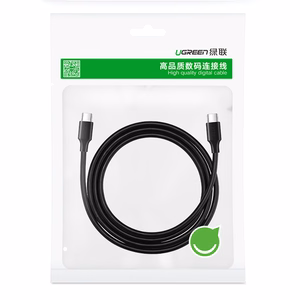 Ugreen US286 USB-C - USB-C 3A 480Mb/s kabelis 3m melns
