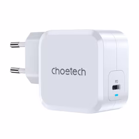 PD8007 USB-C PD45W baro lādētājs Choetech EU (balts)