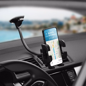 Автомобильный держатель телефона Forcell F-Grip Regular 27 см лобовое стекло / приборная панель / воздуховод чёрный