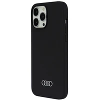 Audi silikona viedtālruņa apvalks iPhone 13 Pro Max 6.7" melns/melns cietais apvalks AU-LSRIP13PM-Q3/D1-BK