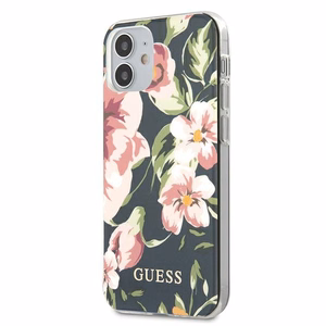 Guess GUHCP12SIMLFL03 iPhone 12 mini 5.4" тёмно-синий/тёмно-синий N°3 Flower Collection