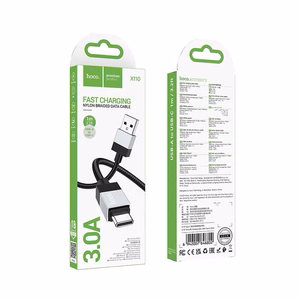 Кабель USB A to USB C Hoco 3A 1 m X110 черный