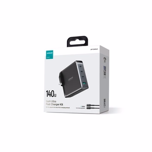 GaN lādētājs UK Joyroom JR-TCG05UK 140W 3x USB-C USB-A + USB-C / USB-C kabelis 240W 1.2m