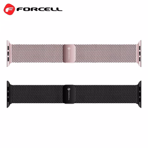 FORCELL F-DESIGN FA14 magnētiskā nerūsējošā tērauda siksniņa APPLE pulkstenim 38 / 40 / 41 mm rozā