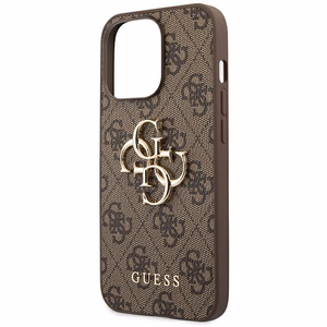 Guess GUHCP14X4GMGBR iPhone 14 Pro Max 6,7 ciets apvalks 4G Big Metal Logo - brūns