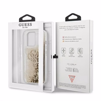 Guess 4G Big Liquid Glitter viedtālruņa apvalks iPhone 13 Pro Max 6.7" - zelta