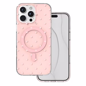 Bubble Dots Mag maciņš, paredzēts iphone 16 Pro Max 6,9", rozā