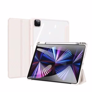 Dux Ducis Toby bruņu atverams viedais apvalks iPad Air 2020/2022 ar Apple Pencil turētāju rozā