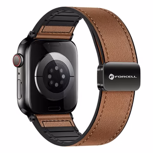 FORCELL F-DESIGN FA21 ekoloģiskās ādas siksniņa APPLE pulkstenim 38 / 40 / 41 mm brūna