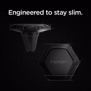 Spigen QS11 Magnētiskais auto gaisa ventilācijas telefona turētājs - melns