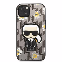 Karl Lagerfeld Ziedu Ikonik Karl viedtālruņa apvalks iPhone 13 mini - pelēks