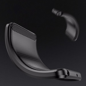 Чехол Carbon Case для Realme 10 Pro+ гибкий силиконовый под карбон чёрный