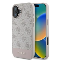 Guess 4G apakšējā svītra viedtālruņa apvalks iPhone 16 Plus 6.7" - rozā