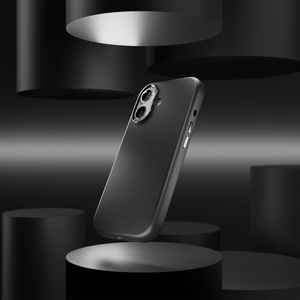 Чехол Puro Icon Mag Pro Liquid Silicone для iPhone 17, совместимый с MagSafe, с защитой камеры и алюминиевыми кнопками - чёрный
