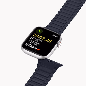 Dux Ducis siksniņa (bruņota versija) Apple Watch Ultra, SE, 9, 8, 7, 6, 5, 4, 3, 2, 1 (49, 45, 44, 42 mm) silikona magnētiskā aproce zila