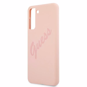 Guess GUHCS21MLSVSPI S21+ G996 розовый/розовый жёсткий чехол Script Vintage