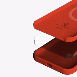 Crong Color Cover Magnetic vāciņš ierīcei iPhone 13 Pro Max, saderīgs ar MagSafe, sarkans