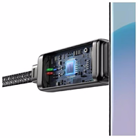 USAMS Kabelis USB-C uz USB-C 100W 1.2m Zinc Alloy Fast Charging Data Cable Meteor Series SJ744USB02 (US-SJ744)