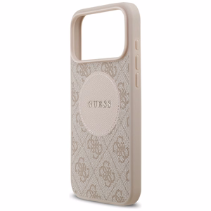 GUESS viedtālruņa apvalks IPHONE 17 Pro Max, saderīgs ar MagSafe GUHMP17XP4PGRSGP (PU 4G aplis ar klasisko logotipu) rozā