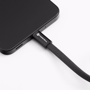 Kabelis USB C uz USB C Forcell F-Energy QC4.0 PD 5A 240W Cafule Flat 1,2 m CCFN23 melns