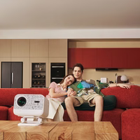 Yaber L2 Plus LCD FullHD 1080p multimediju projektors ar JBL skaļruņiem - bēšs