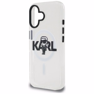Karl Lagerfeld IML Karl Sketch Logo MagSafe maciņš iPhone 16 - caurspīdīgs