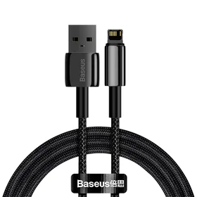 Baseus kabelis Tungsten USB - Lightning 1,0m 2,4A melns