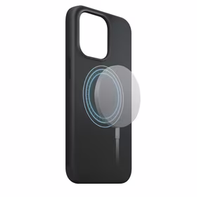 XQISIT NP SILIKONA MACIŅŠ ANTI BAC MAGSAFE, RECYCLED FOR IPHONE 15 MELNS