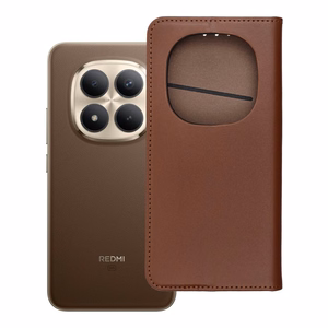 SMART PRO Grāmatiņa leather maciņš for XIAOMI Redmi Note 15 PRO PLUS 5G brūns