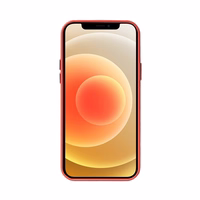 Crong Essential Cover Magnetic - iPhone 12 / iPhone 12 Pro MagSafe Leather maciņš (sarkans)