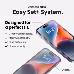 Tech-Protect Easy Set+ 2 daļu rūdīta stikla aizsargu komplekts ekrānam un kameras objektīviem modelim iPhone 18 Pro