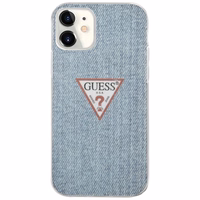 Guess GUHCP12SPCUJULLB iPhone 12 mini 5.4" zils/gaiši zils cietais apvalks Jeans kolekcija