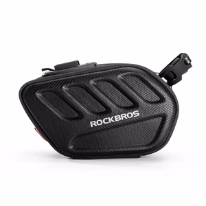 Rockbros C61 velosipēda sēdekļa soma ar viedo aizmugurējo lukturi 0.45L - melna