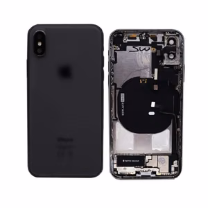 Aizmugurējais vāciņš Saderīgs ar iPhone X full housing / Melns / OEM