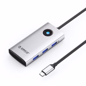 Orico PW11 6in1 USB-C Docking Station 3x USB-A 3.0 1x USB-C 3.0 1x USB-C PD 100 W 1x HDMI 4K 30Hz - Silver