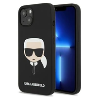 Karl Lagerfeld KLHCP13SSLKHBK silikona viedtālruņa apvalks iPhone 13 mini 5,4" Karl's Head, melns