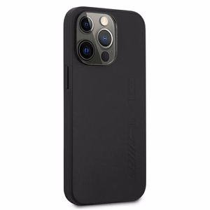 AMG Ādas karstspiedes viedtālruņa apvalks iPhone 13 Pro / 13 6.1" - melns