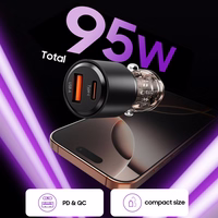 Tech-Protect CC03 95W auto lādētājs 2 porti USB-A / USB-C melns