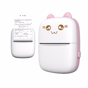 HURC9 Bluetooth Mini Kitty termoprinteris ar lietotni - rozā