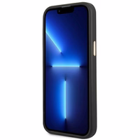 Guess GUHCP14XHG4SHK iPhone 14 Pro Max 6.7" melns / melns viedtālruņa apvalks 4G ar vintīgā aukso logotipa dizainu