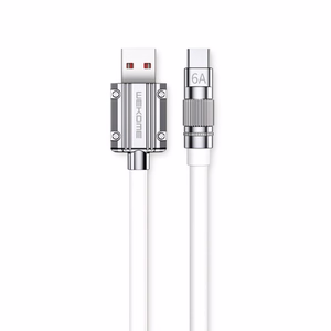 WEKOME WDC-186 Wingle Series USB-A–USB-C uzlādes un datu kabelis, 1 m, balts