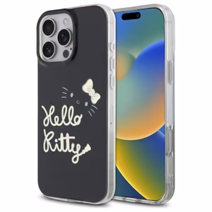 Hello Kitty IML Golden Diva MagSafe viedtālruņa apvalks iPhone 16 Pro Max - melns