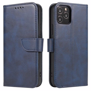 Magnet Case elegants viedtālruņa apvalks ar vāciņu un statīva funkciju Samsung Galaxy A73 zils