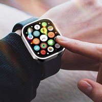 Rūdīta stikla korpuss Dux Ducis Hamo Apple Watch 41mm sudraba krāsā