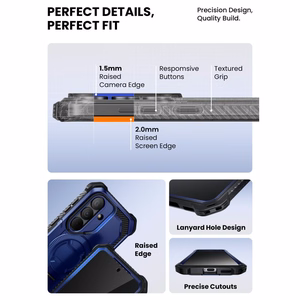 Supcase ArmorBox Mag MagSafe Maciņš for Samsung Galaxy S26 - tumši zils and melns