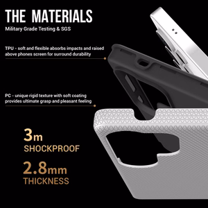 Perfekcionistu trīsstūra korpuss Samsung S938 S25 Ultra sudraba krāsā