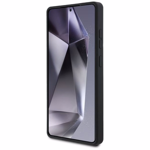 Guess Silikonais Lielais 4G Logotips Apakšā ar Uzrakstu Viedtālruņa apvalks Samsung Galaxy S25 Ultra - melns